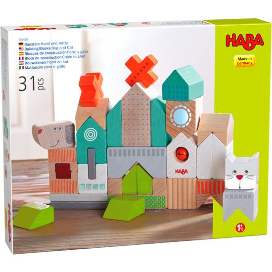 HABA Building Blocks Dog and Cat - Wooden Blocks for wholesale by Amaroni
