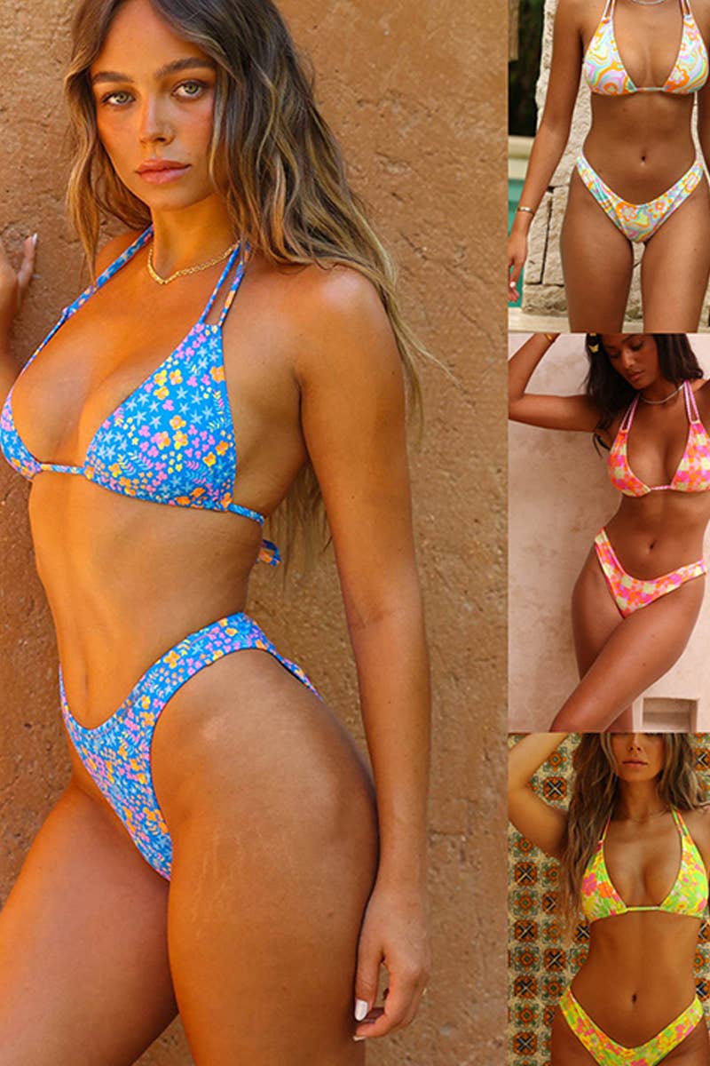 NINEXIS - Wholesale Two Piece Swimsuit - Women's - CWMW0744_TWO-PIECE PRINTED LACE-UP SWIMSUIT12