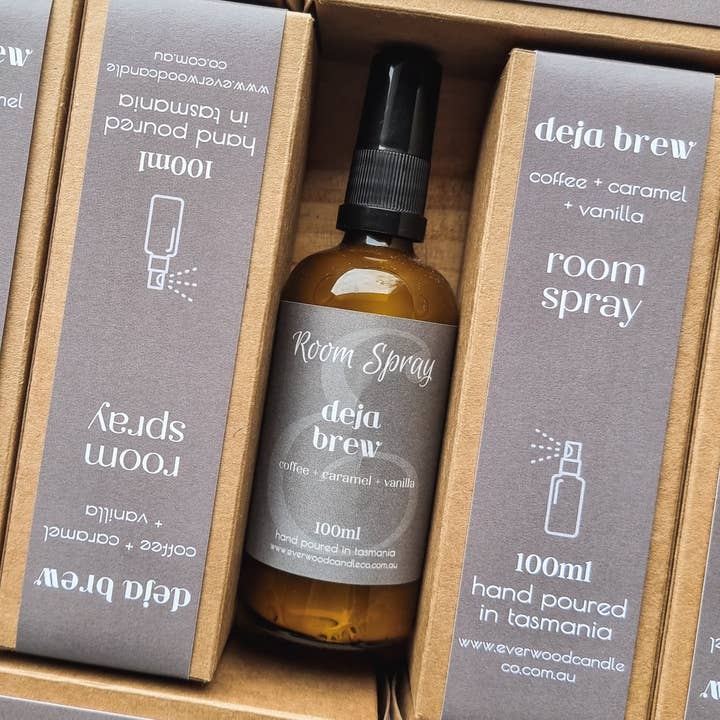 Everwood Candle Co. - Wholesale Room & Linen Spray - 'Deja Brew' Room Spray 100ml