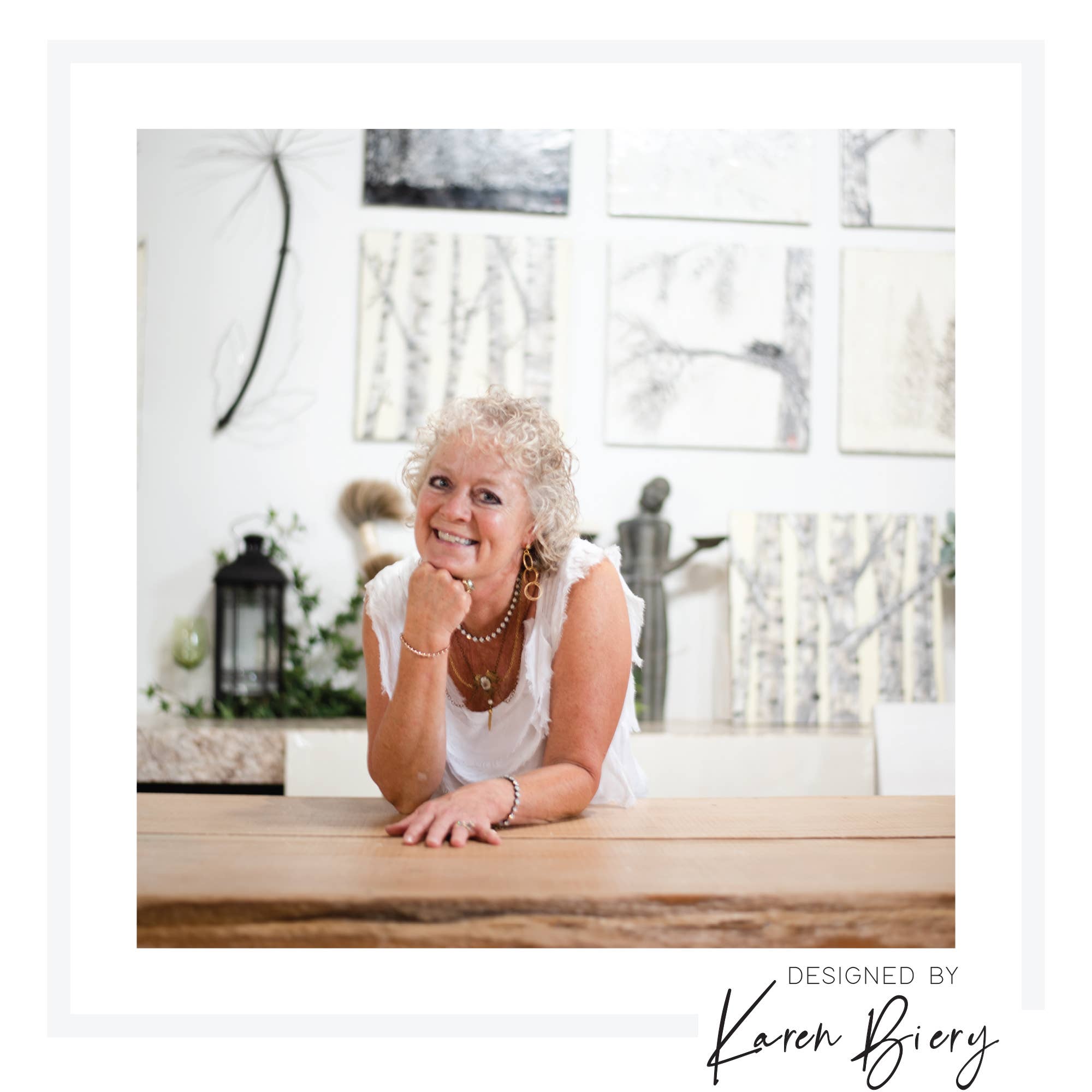 Blanc antique Monoscape XIII Tableau mural sur toile enveloppée par Karen Biery en vente sur Faire5