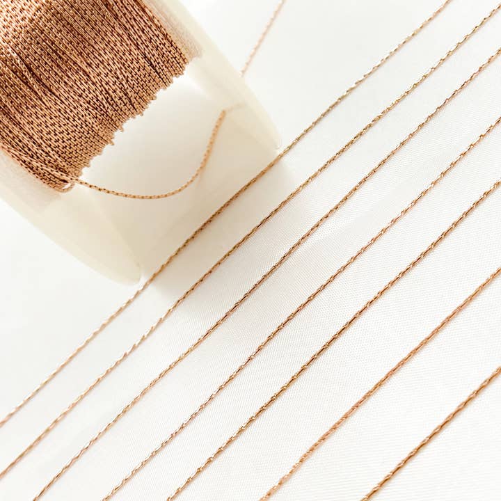 Jewels & Chains - Wholesale Link & Chain Necklace - 656RGF. Rose Gold Filled Beading Chain5