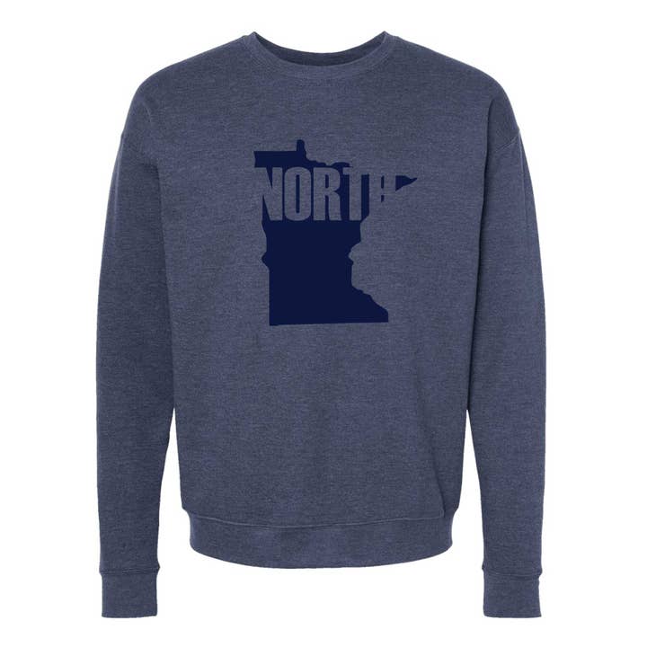 Felpa a girocollo Minnesota Up North per la vendita all'ingrosso da parte di Minnesota Awesome
