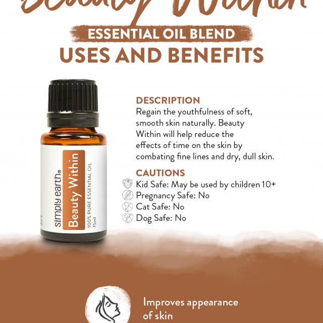 Simply Earth - Wholesale Essential Oil - Beauty Within Essential Oil Blend 15ml3