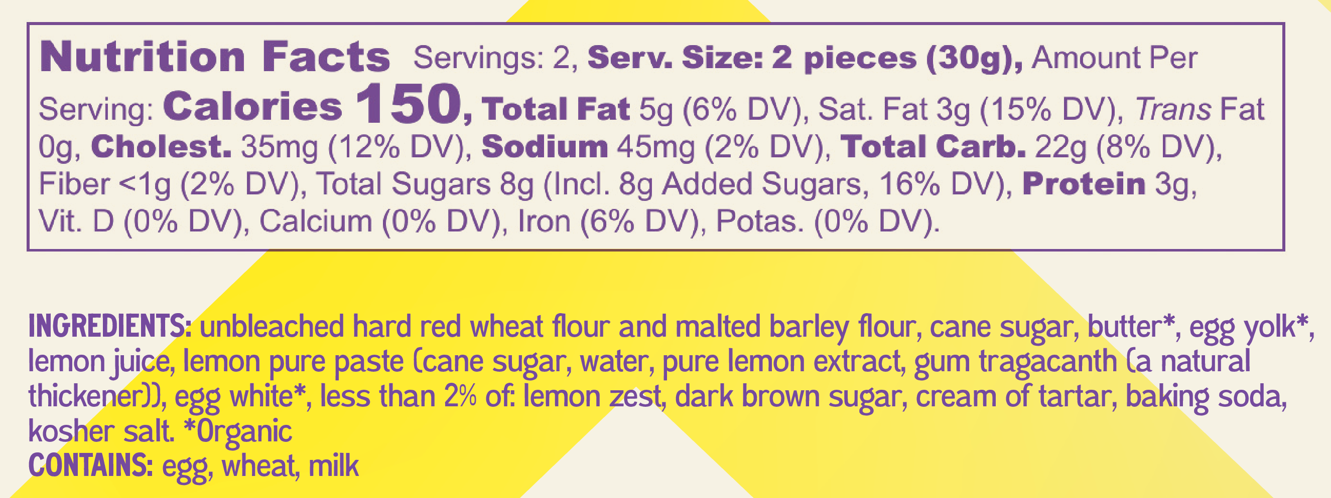 Bell’s Reines Gourmet Miniature Cookies - Wholesale Cookie - Artisanal Lemon Soft Gourmet Cookies – 4-Count Retail Pack4