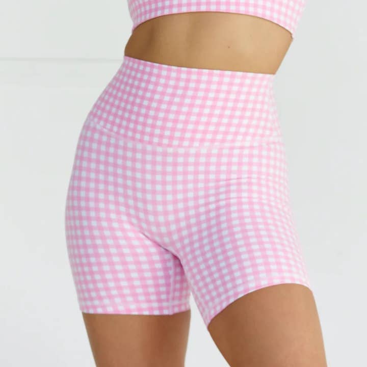 Damen-Sportshorts mit Karomuster für den Großhandel von Sodalemon