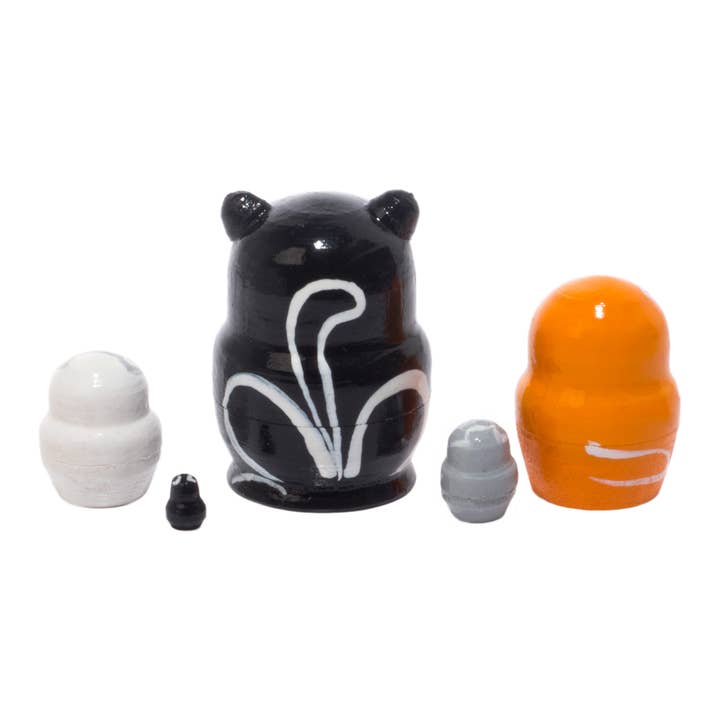 Golden Cockerel - Wholesale Decorative Figurine - Mini Black Cat Doll 5pc./1"3