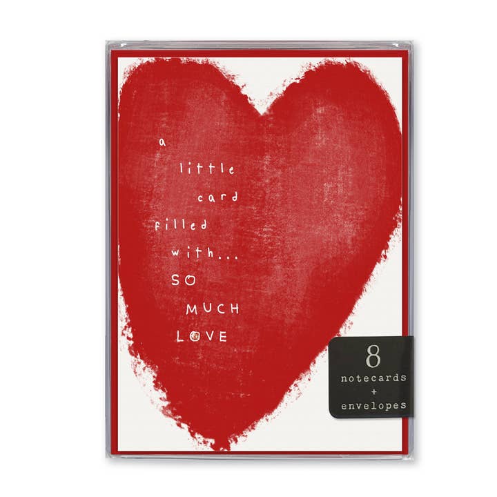 So Much Love Boxed Set - 8 Embellished Folded Cotton Cards for wholesale by Susan Case Designs