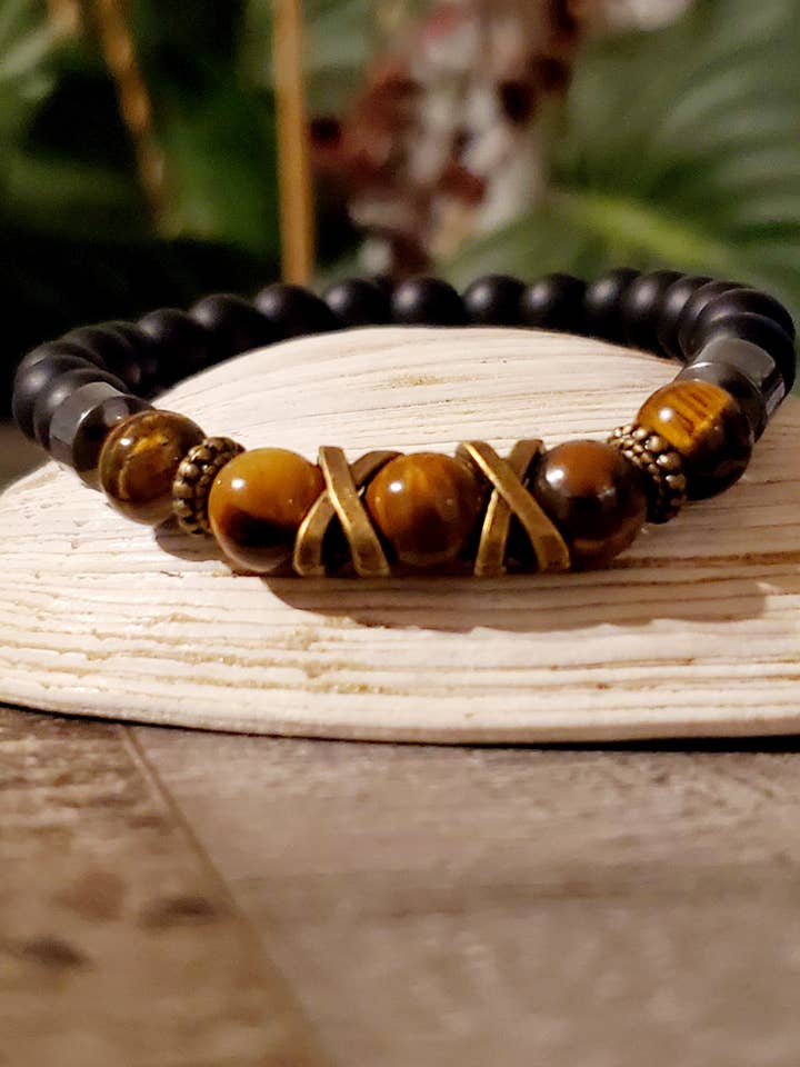 Tiger Eye beaded bracelet for wholesale by DTrendy shop
