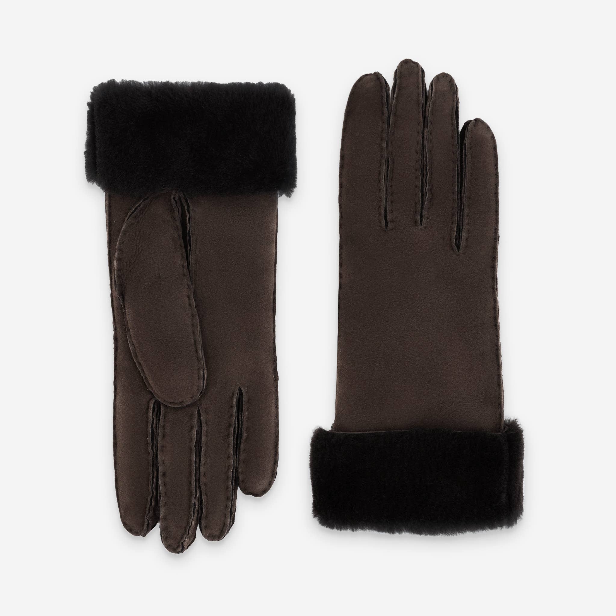 Glove Story - Vendita all'ingrosso Guanti - Donna - Guanti da donna in pelle di montone 100% con fodera in shearling - 21429SH14