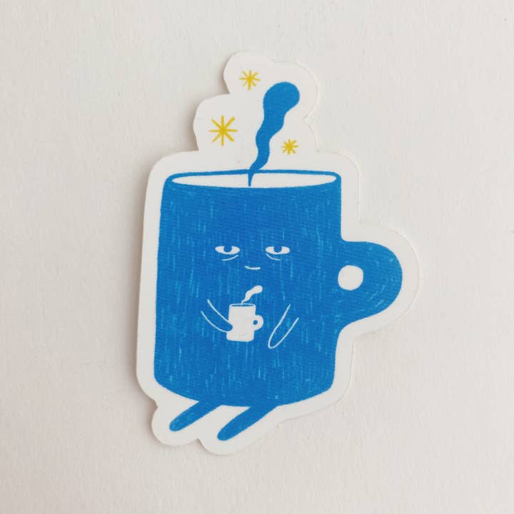Allison Mckeen Art - Wholesale Sticker - sticker - sleepy coffee