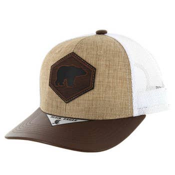 OLIVE KHAKI SM289 BEAR , TRUCKER, BASEBALL CAP, HAT for wholesale on Faire3