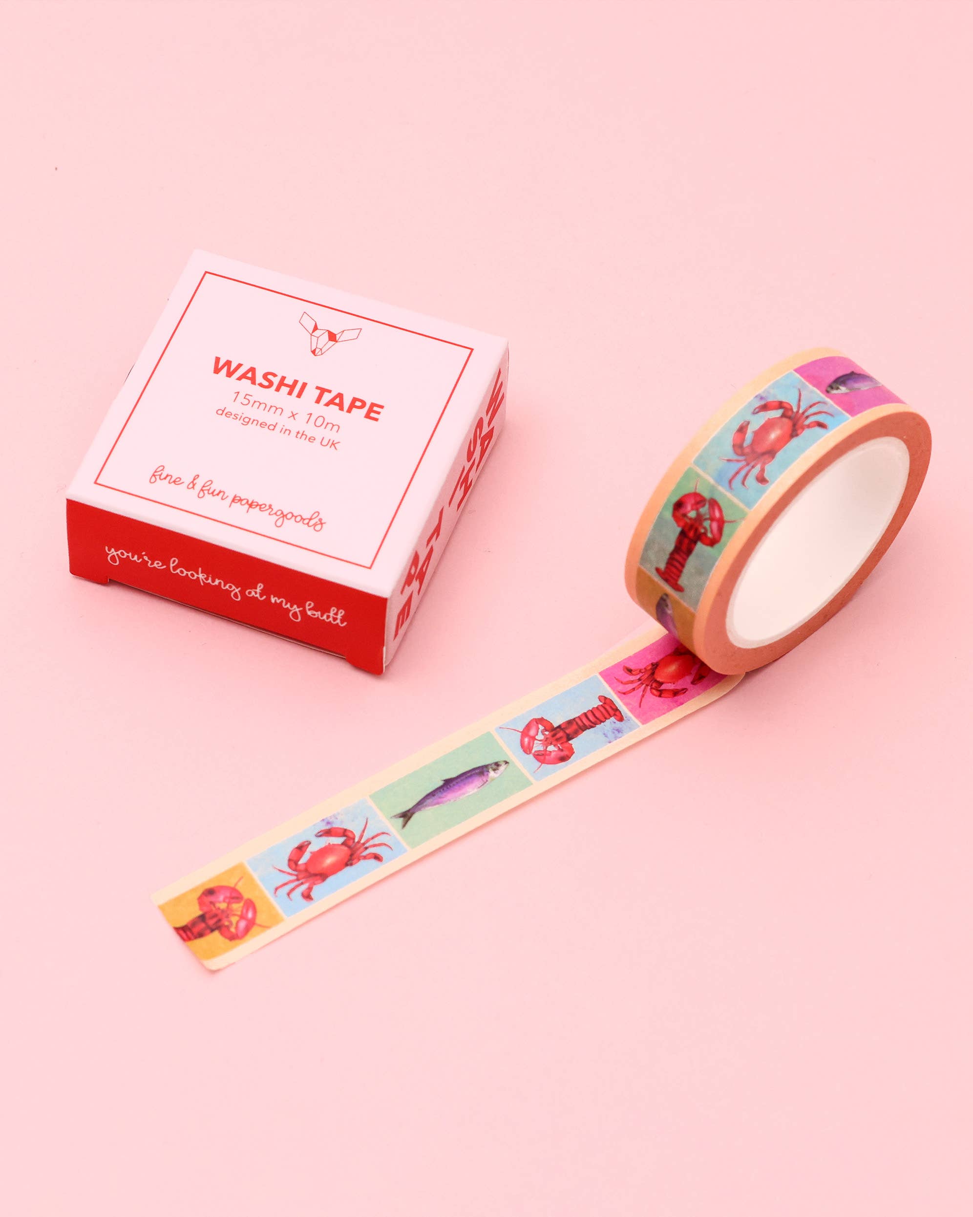 Fawn & Thistle Ltd (US Duties Paid) - Wholesale Washi Tape - Frutti di Mare Washi Tape | Sardines | Lobsters | Stationery6