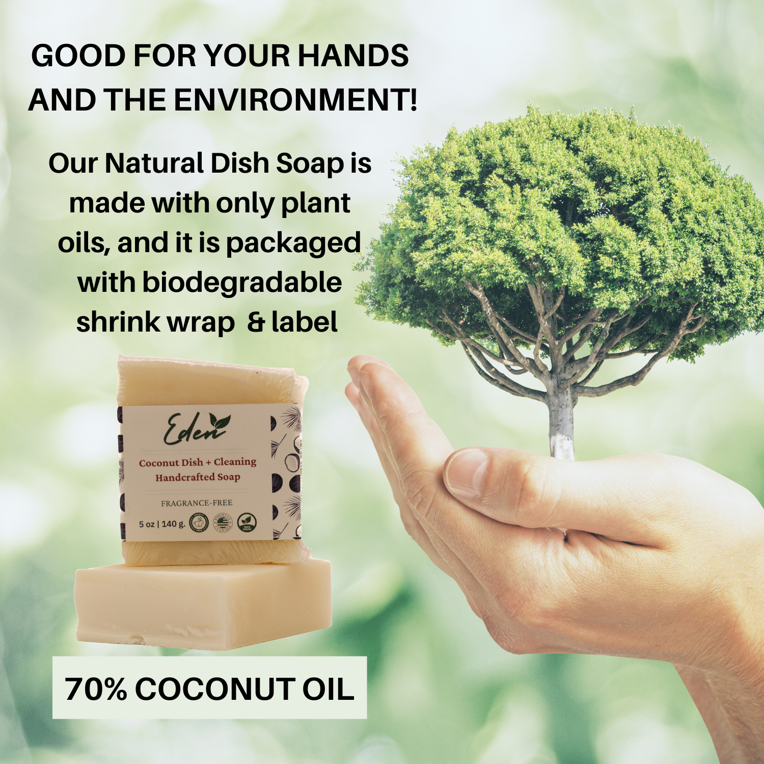 Eden Daily Essentials - Wholesale Dish Soap - Coconut Dish Soap Bar7