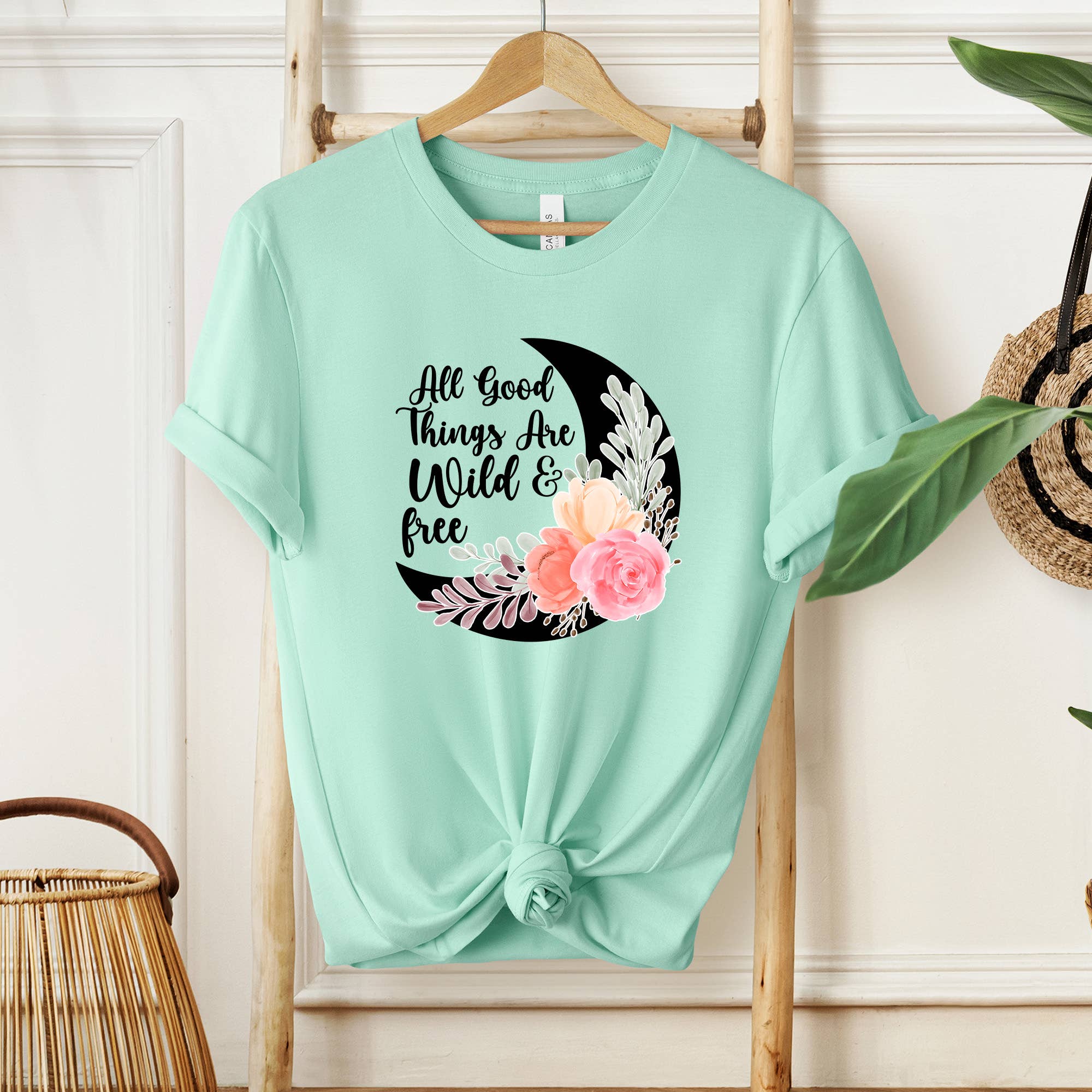 Eleven Fashion - Wholesale Screen Printed T-Shirt - Women's - All Good Things Are Wild And Free Shirt, Inspirational Shirt0