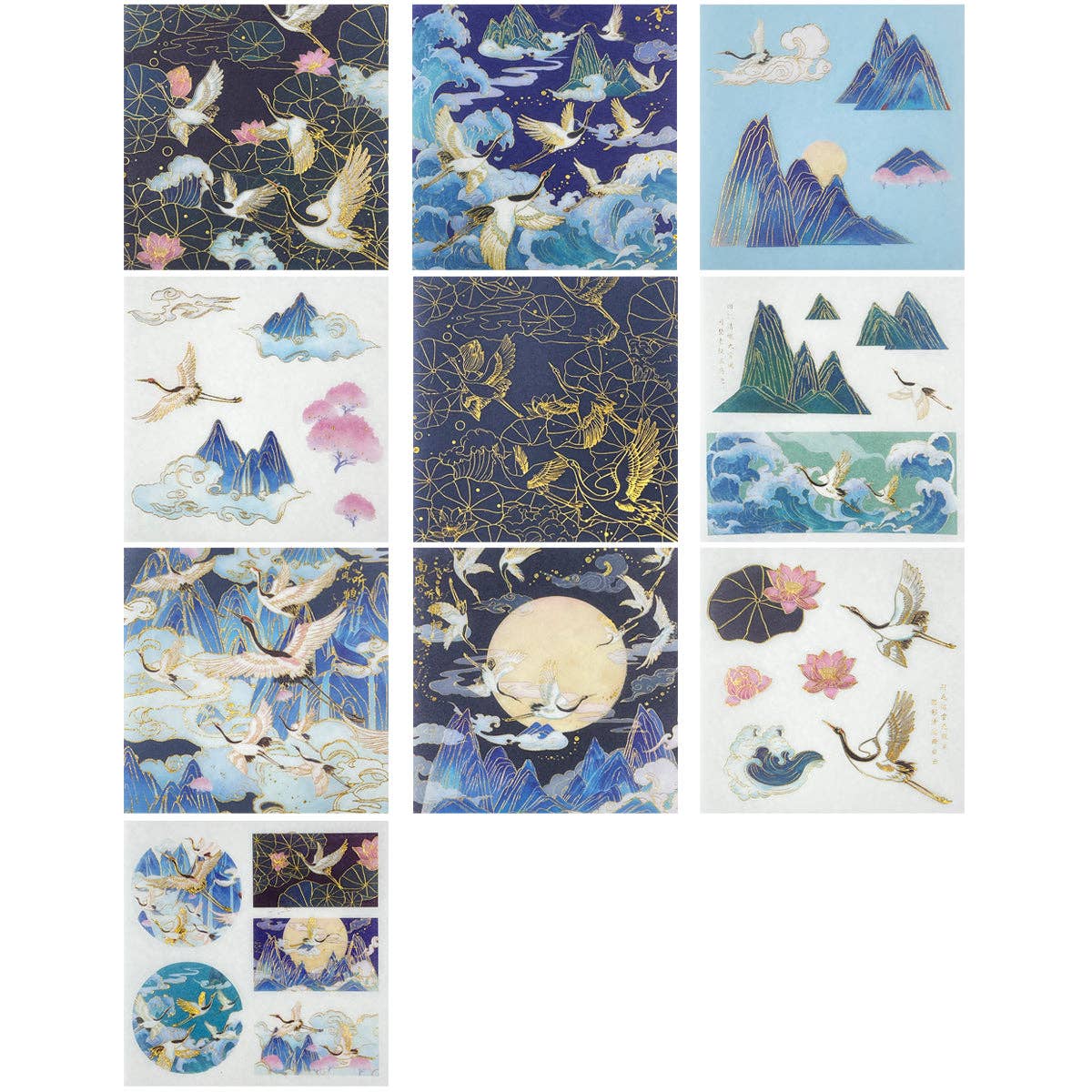 Wrapables.com - Wholesale Washi Tape - Wrapables Decorative Gold Foil Washi Tape and Sticker Set77