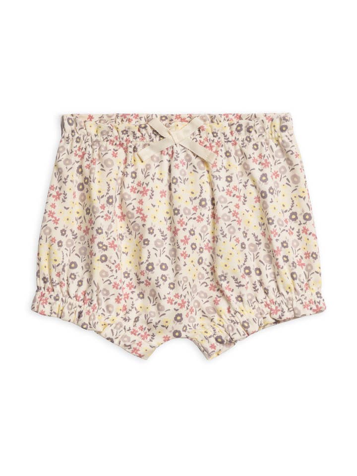 Organic Baby June Bloomers - Giada Floral / Lilla for wholesale by Colored Organics