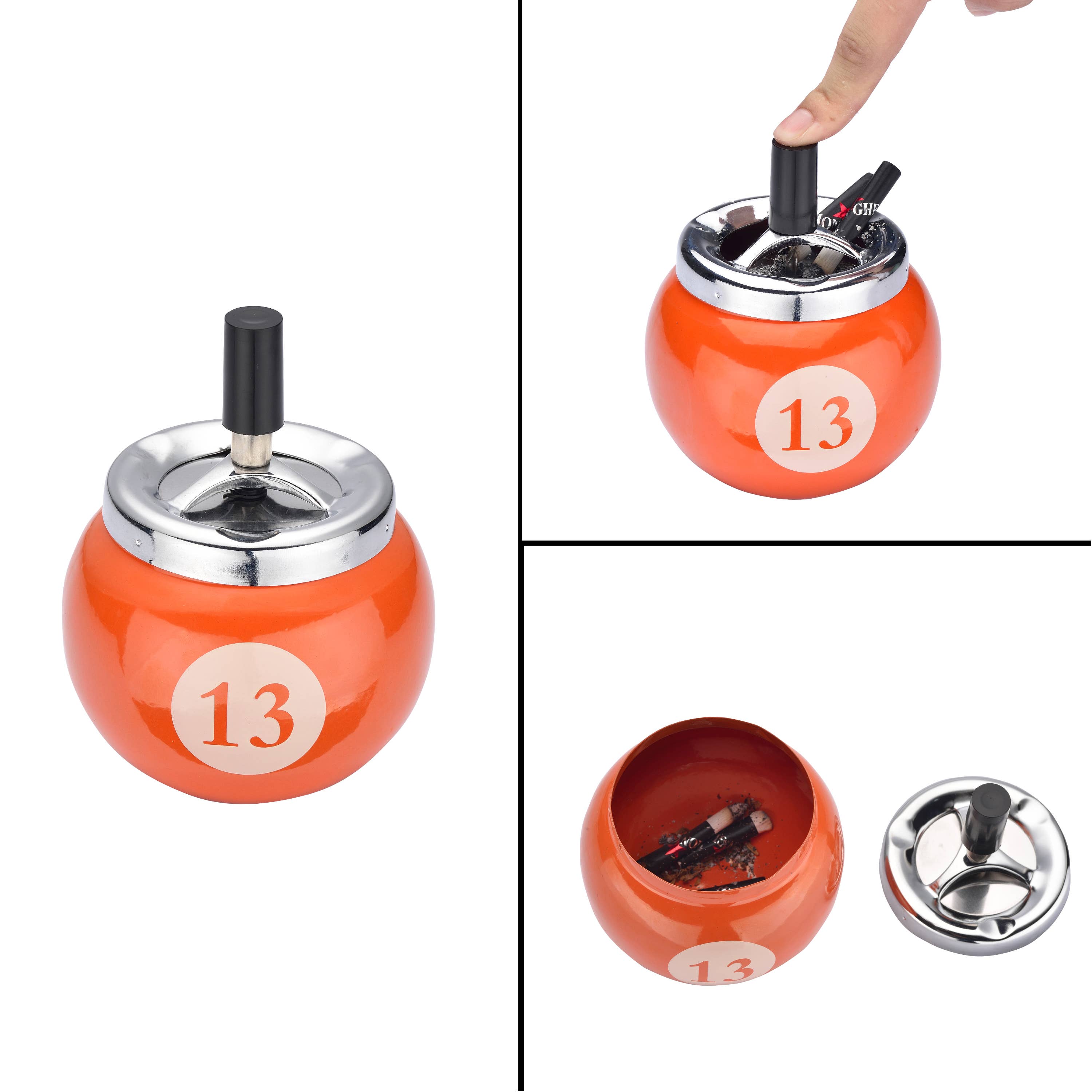 Champ by Polyflame – Engroshandel Askebæger – Askebægre formet som billardkugler med trykfunktion11