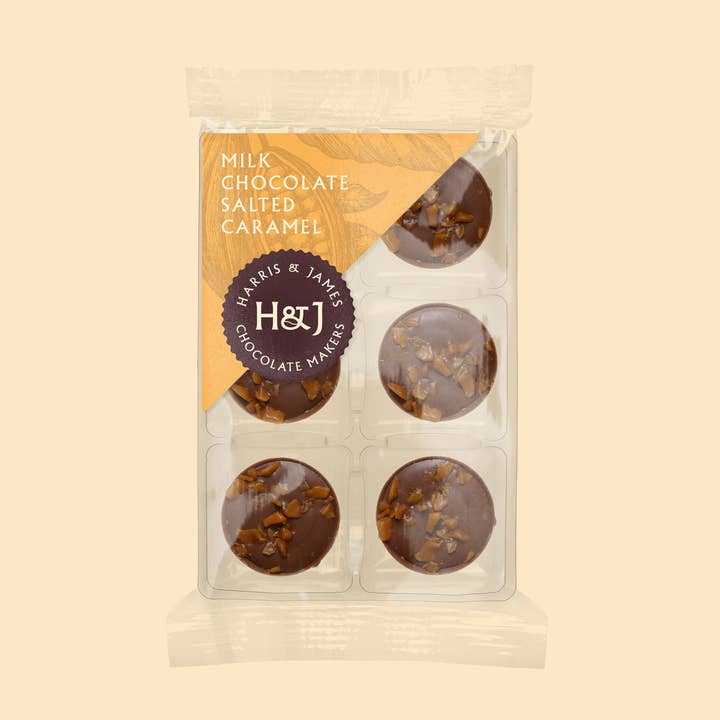 Milk Chocolate Salted Caramel Individual Chocolates for wholesale by GB Chocolate Makers Ltd