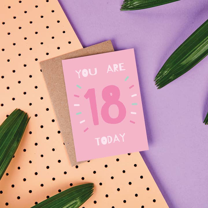 Rumble Cards - Wholesale Birthday Card - 18th Birthday - You Are 18 Today - Greeting Card - Age Cards