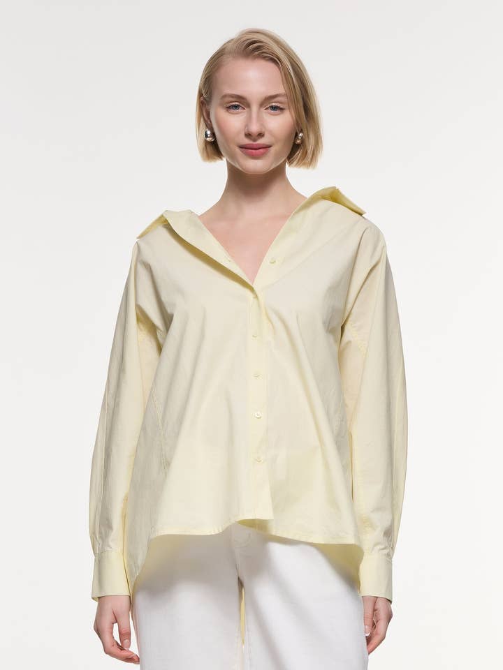 Ella Back Tie Katoenen Overhemd voor wholesale door Soon Maternity