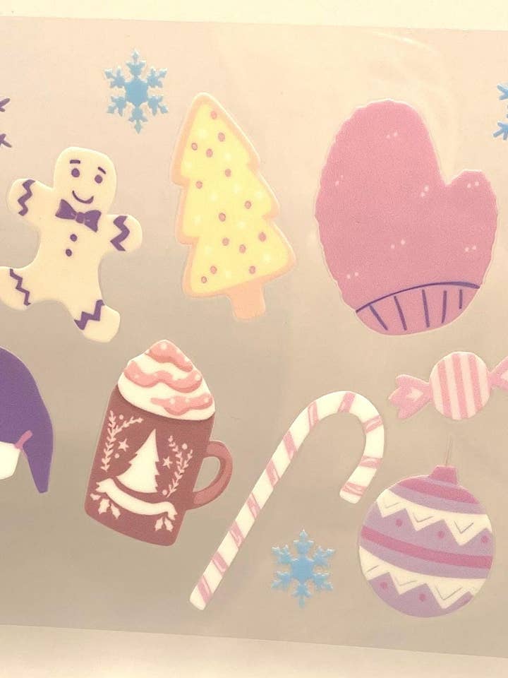 Winter UV DTF 16oz cup wrap - double sided - Permanent Decal - Ready to apply for wholesale by ASAP Craft Supplies