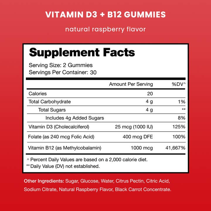 NutraChamps - Wholesale Oral Supplement/Vitamin - Vitamin D3+B12 Gummies - Improve Mood and Immunity 2