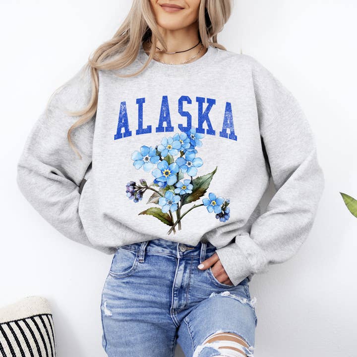 Alaska State Flower Sweatshirt for wholesale by Refinery Number One LLC
