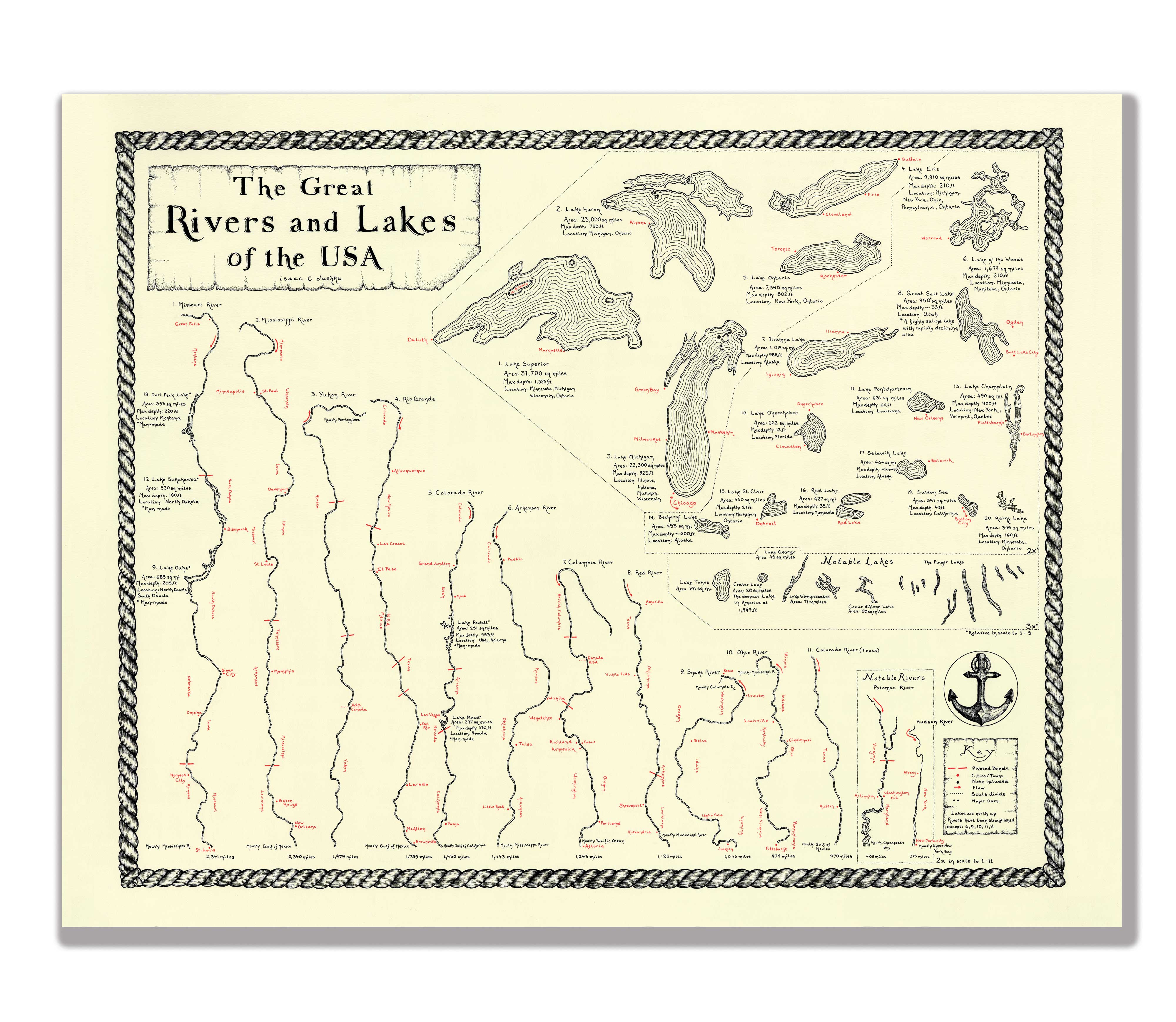 Lord of Maps - Wholesale Map - Rivers and Lakes Map0