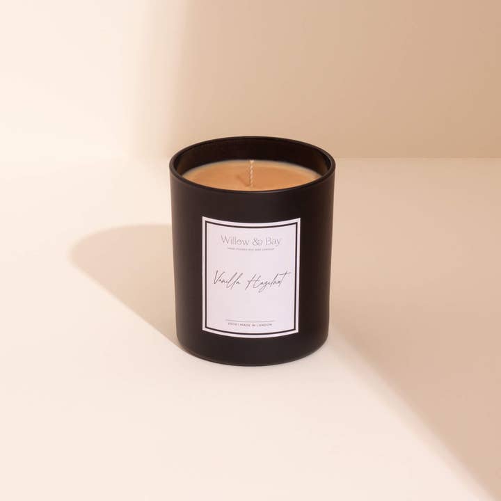 Vela de soja vainilla avellana 200g para venta al por mayor de Willow & Bay Scents