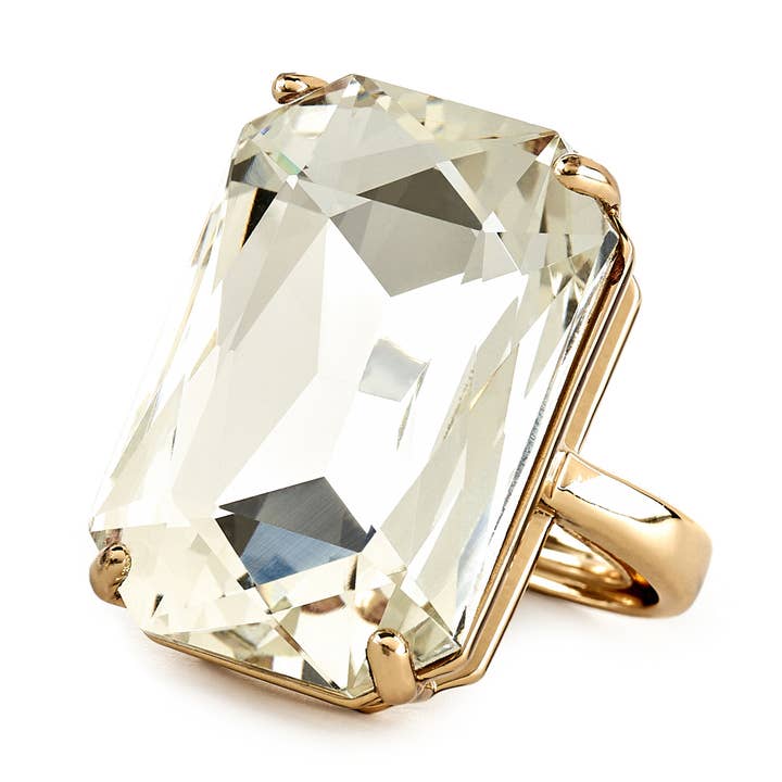 Anillo Ajustable de Piedra Octagonal de Cristal para venta al por mayor de Kenneth Jay Lane