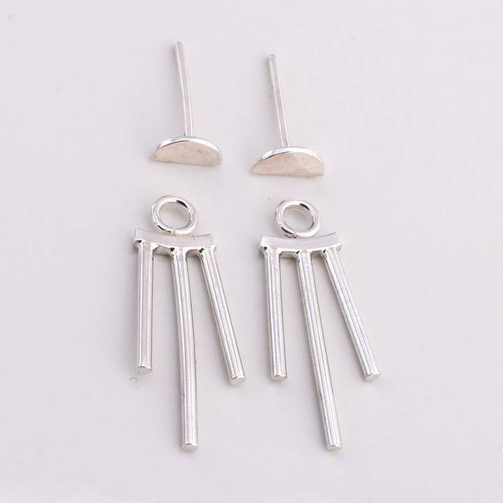 Combinazione di giacche a tripla cometa e borchie a mezza luna per la vendita all'ingrosso da parte di Renegade Silver