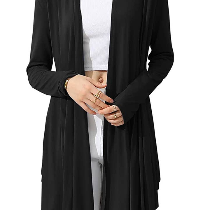 Long Sleeve Lightweight Duster Cardigan for wholesale by ACCITY