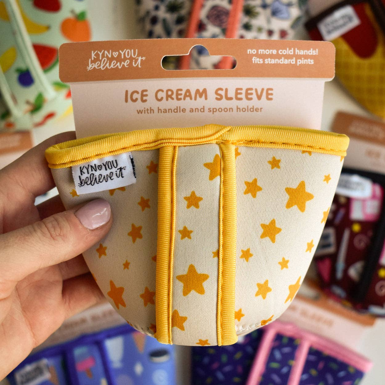 Kyn You Believe It - Wholesale Drink Huggers & Koozies - Starry Ice Cream Sleeve | Pint Cozy4