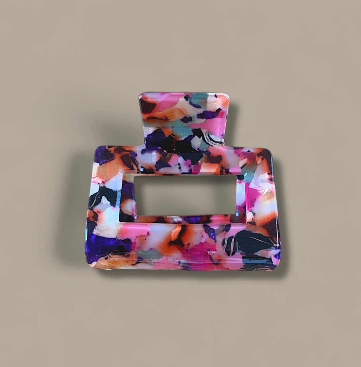 agathe & cocö - Wholesale Hair Clip - Women's - Large Crocodile Clip - Harlequin0