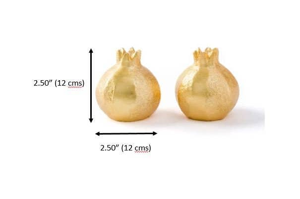 Serein Wellness - Wholesale Salt & Pepper Shaker Set - Pomegranate Salt & Pepper Set 2 Pcs - Gold Tableware2