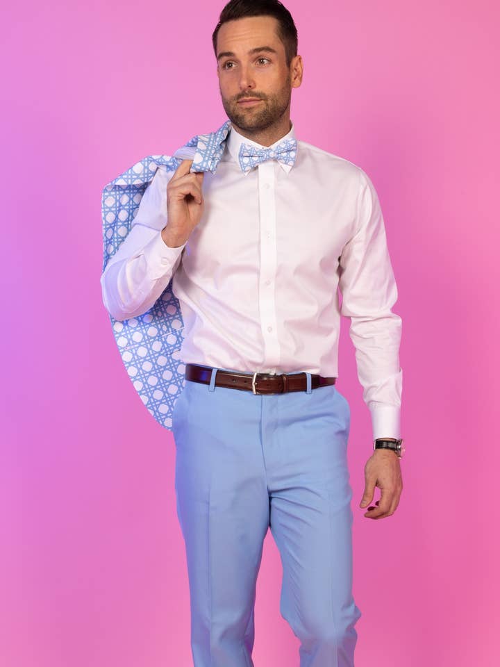 Shinesty, Inc - Vente Blazer – homme - Veste de costume pour hommes | Blazer bleu clair en osier The Porch Swing