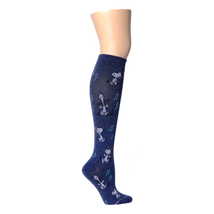 Dancing Snoopy | Knee-High Compression Socks For Women for wholesale by Dr. Motion