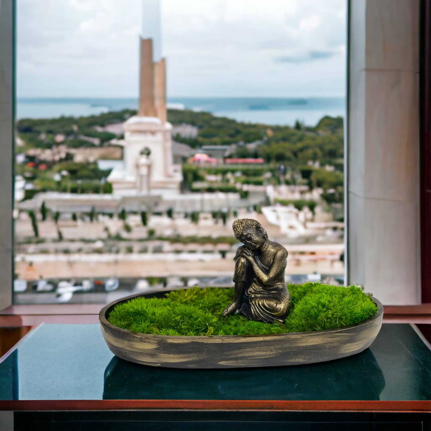 Planters Made in the USA - Wholesale Decorative Tabletop Object - Moss Table Centerpiece Decor Preserved Plant, Forever Green17