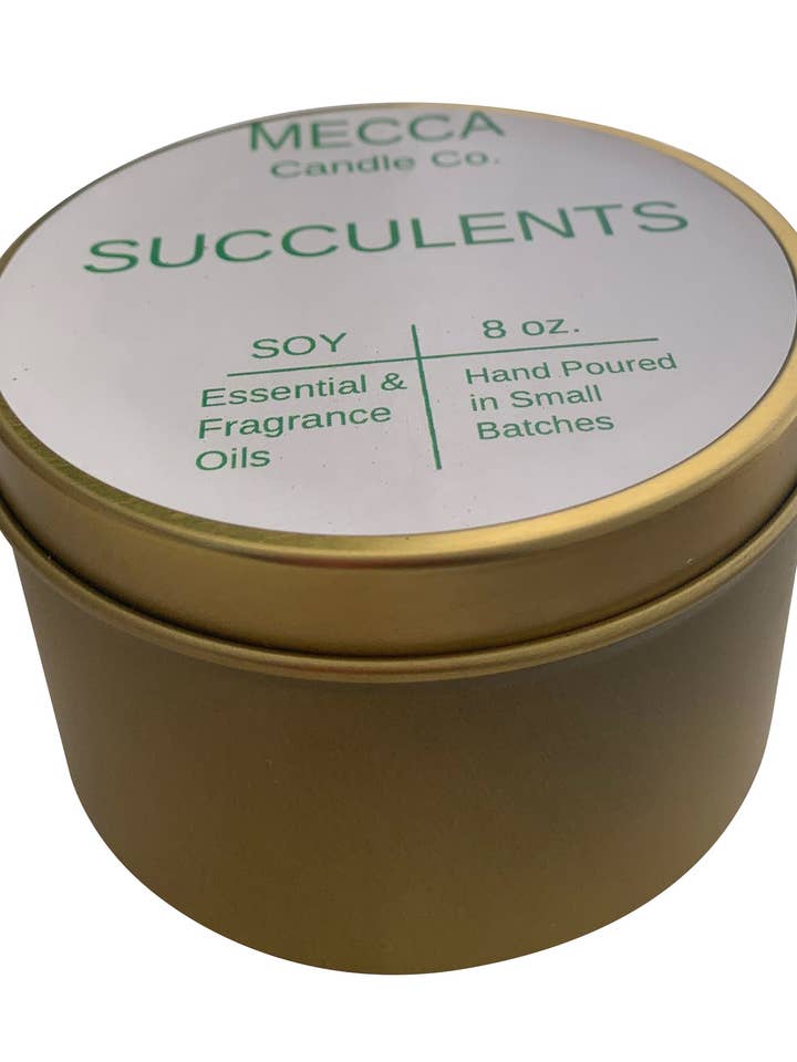 White Succulents for wholesale by MECCA CANDLE CO.