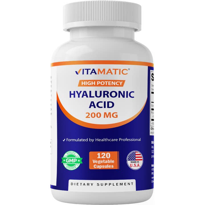 Vitamatic Hyaluronic Acid 200mg | 120 Capsules for wholesale by Vitamatic