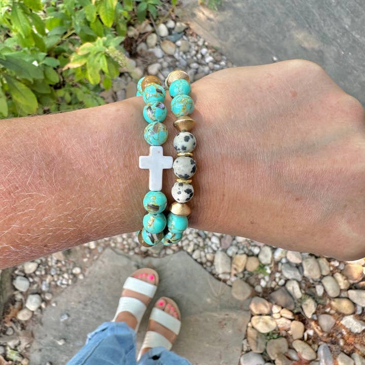 Drops of Wellness Goods - Wholesale Beaded Bracelet - Beaded Stone Bracelet, Diffuser Jewelry, The Molly
