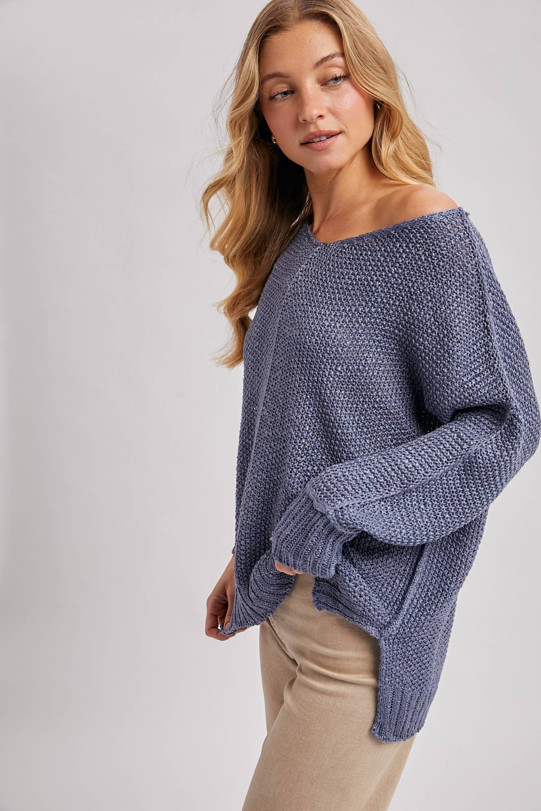 Bluivy - Wholesale Knit Sweater - Women's - REVERSE SEAM LOOSE FIT SWEATER2