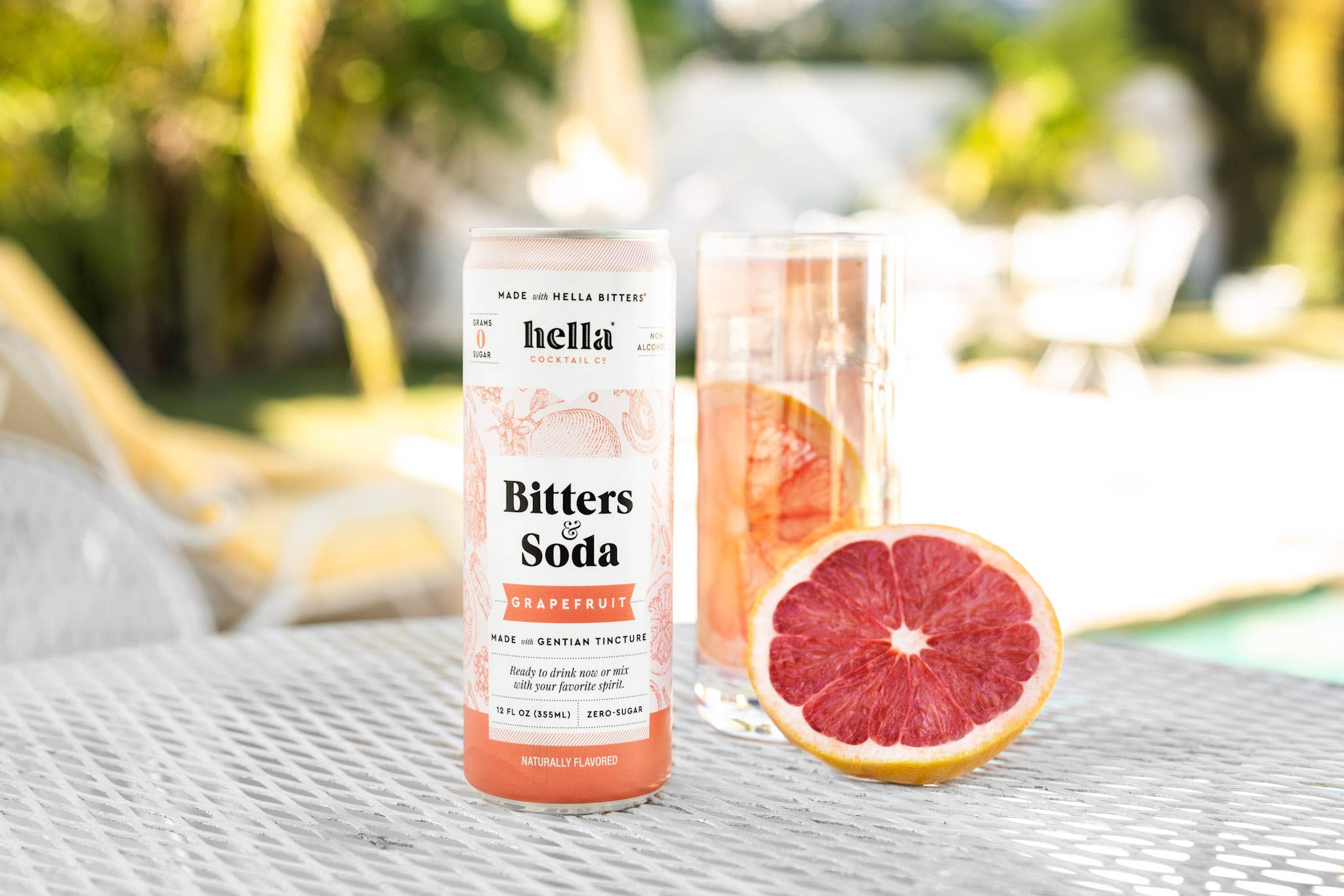 Hella Cocktail Co. - Wholesale Non-Alcoholic Aperitif/Mocktail - Bitters & Soda: Grapefruit 12oz, 4-Pack3