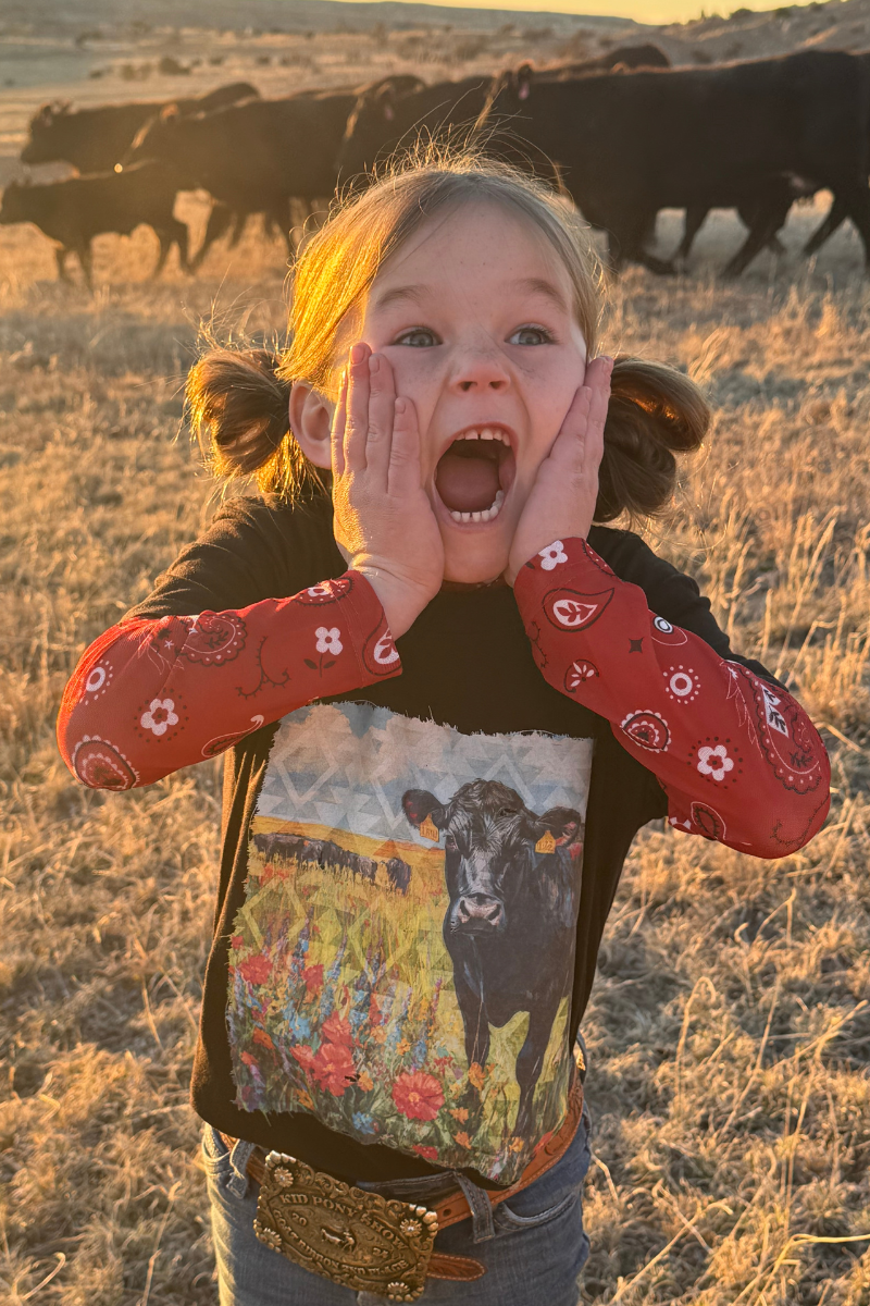 Sterling Kreek - Vente T-shirt – enfant - Haut en maille Bandana Babe rouge pour enfants1