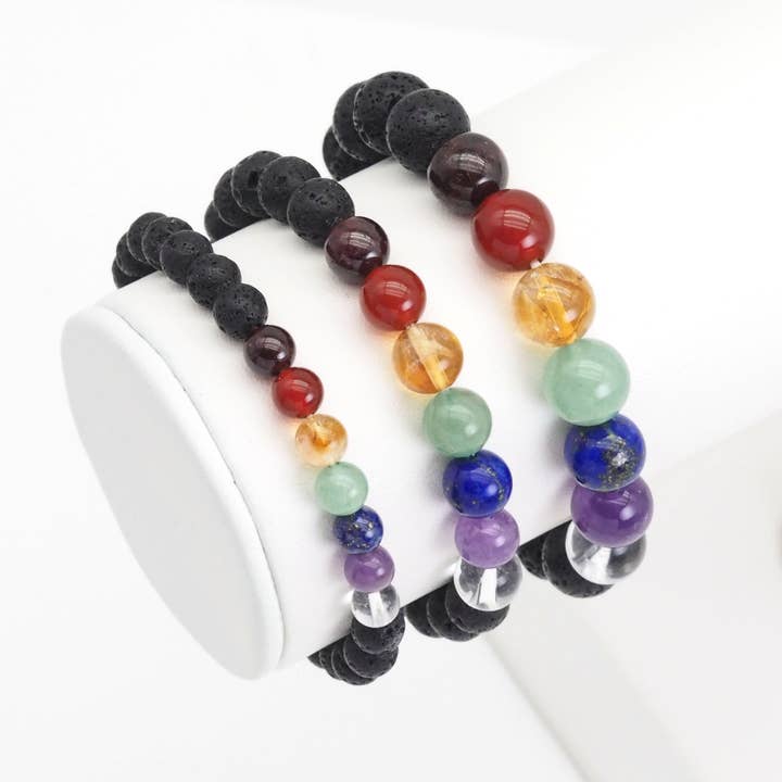Genuine Chakra Round Smooth Stretchy Bracelet, Sku#EF524 for wholesale by BestBeads&Beyond