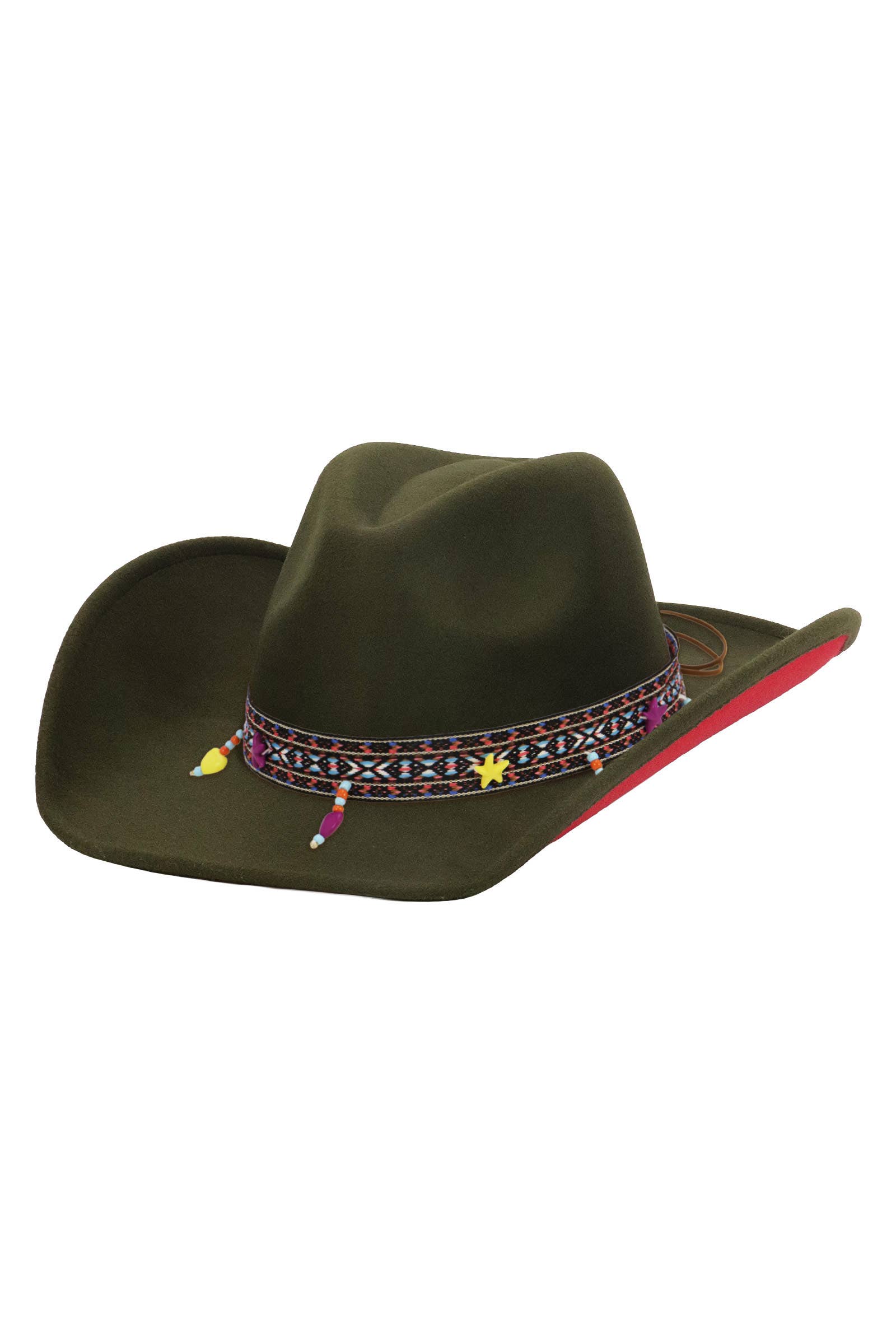 Cap Zone - Wholesale Cowboy Hat - Unisex - Navajo Baja Band Two Tone Felt Cowboy Hat7
