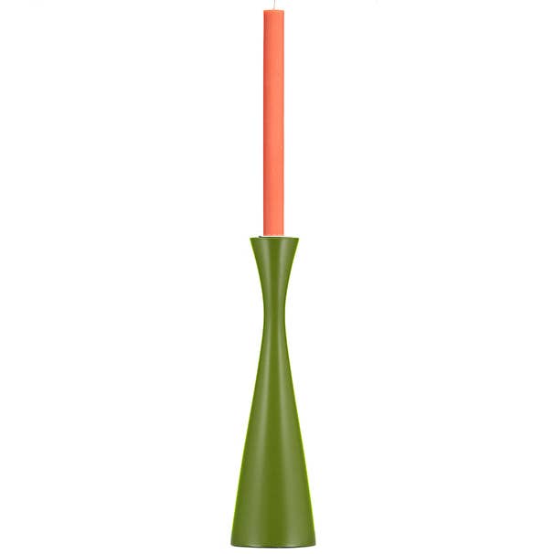 Tall Olive Green Candleholder for wholesale by BRITISH COLOUR STANDARD