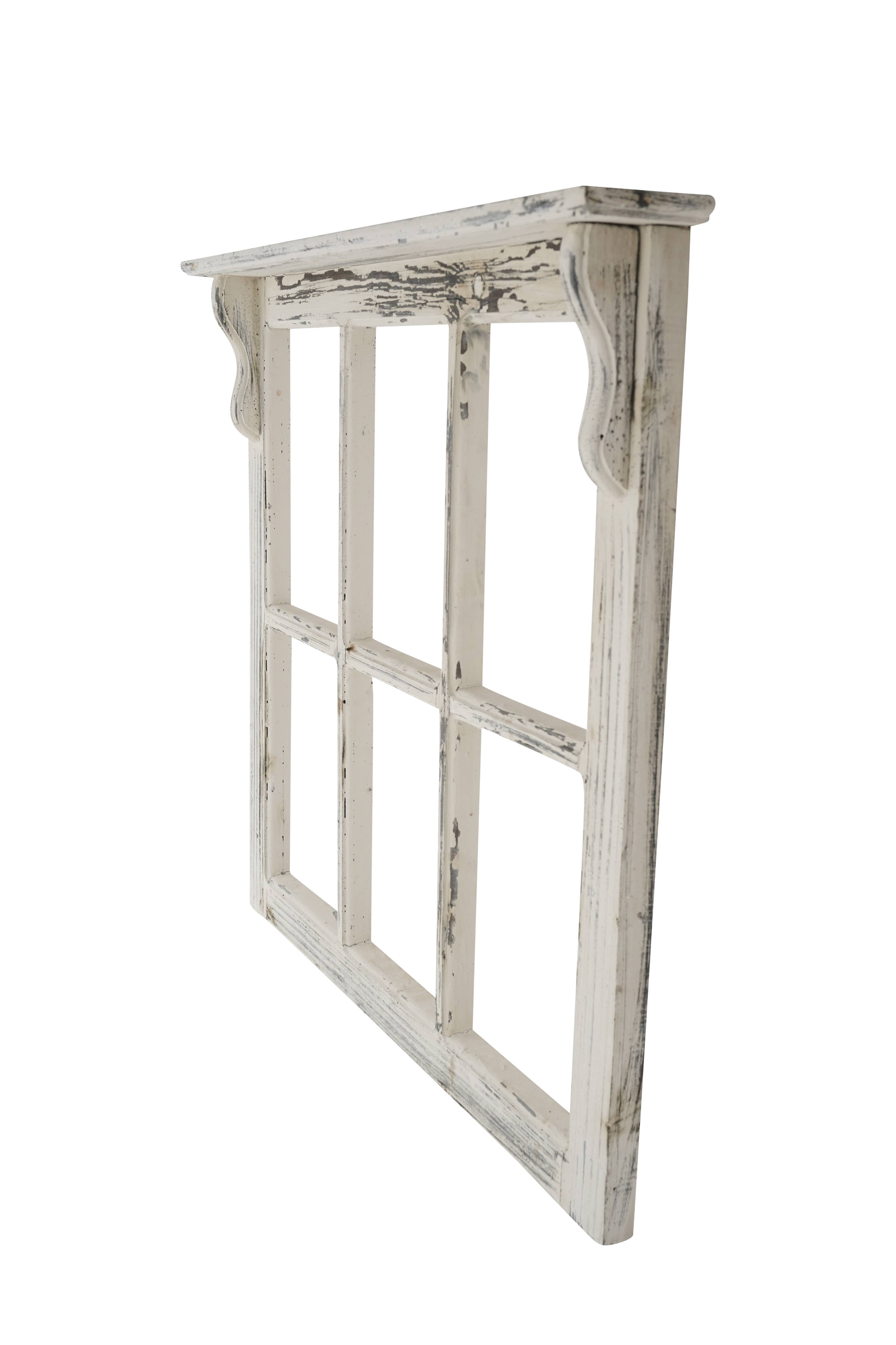 My Amigos Imports - Wholesale Wall Mounted Shelf - Farmhouse 6 Panel Wall Window with Shelf-30x29 inches-NEW3