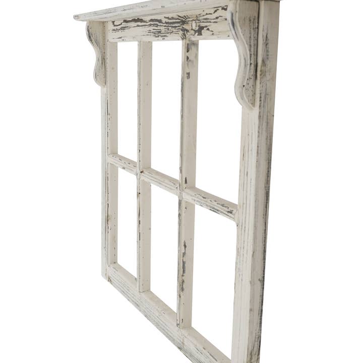 My Amigos Imports - Wholesale Wall Mounted Shelf - Farmhouse 6 Panel Wall Window with Shelf-30x29 inches-NEW3