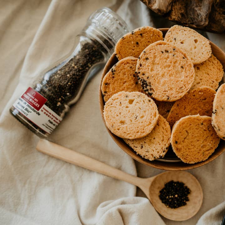 DOMAINE DES TERRES ROUGES - Venta al por mayor Especias secas - Molino de semillas de mostaza Marrón Orgánico 70g2